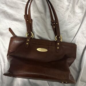 Brahmin Brown Leather small tote Bag